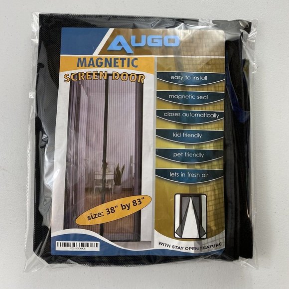 AUGO Magnetic Screen Door - Self Sealing, Heavy Duty, Hands Free Mesh Partition - Picture 1 of 4